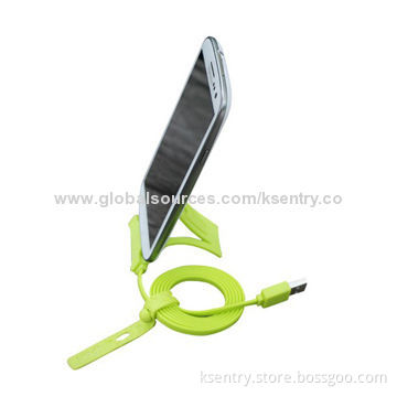 Multifunction USB Charging and Sync Data Cable with Phone Holder, for Smartphones
